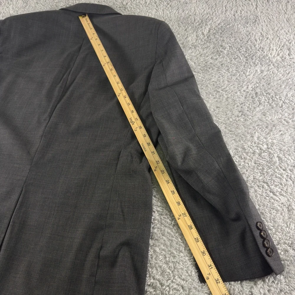 Lauren‎ Ralph Lauren Mens Wool Suit Jacket Blazer Charcoal Gray 44L 2-Button